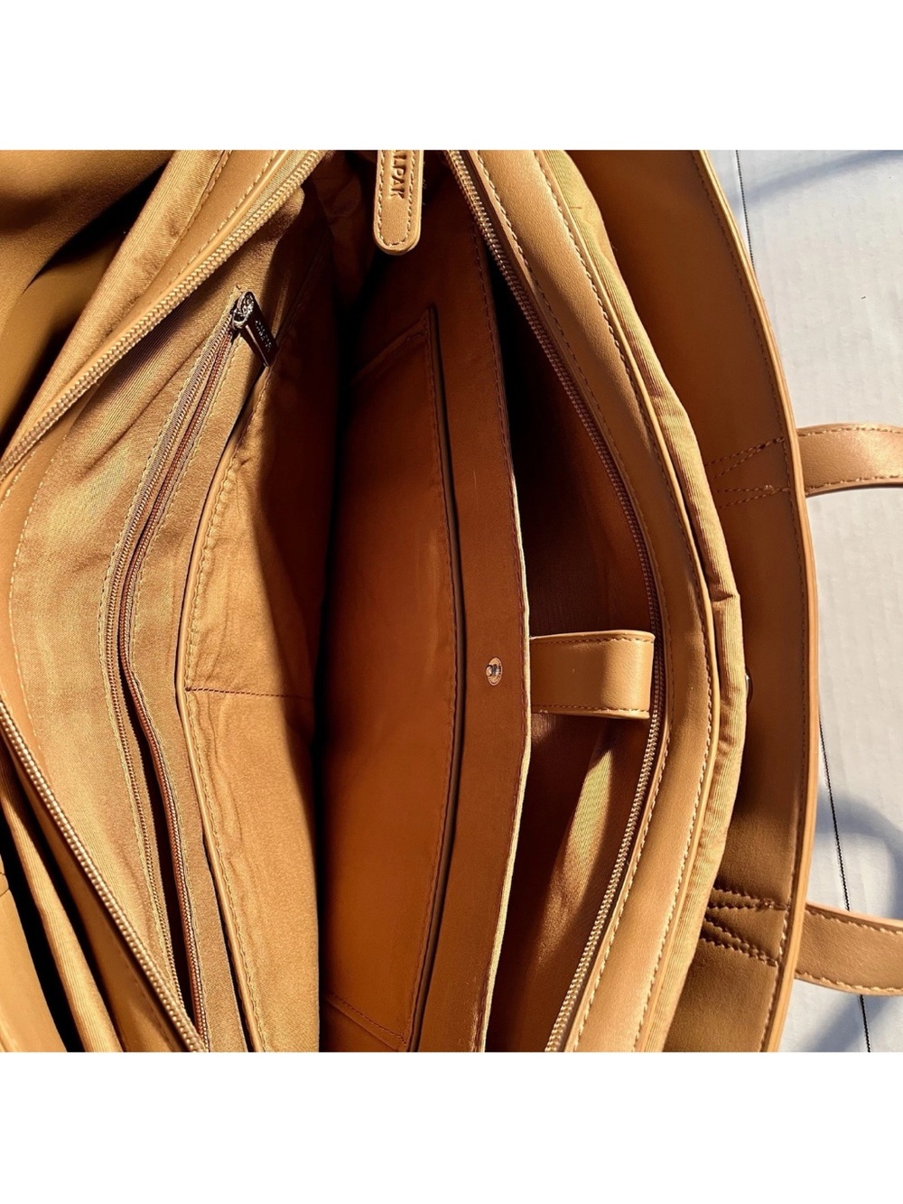 CALPAK Haven 16" Laptop
Computer Tote Shoulder Bag - Toffee Beige Tan NWOT - Picture 10 of 16